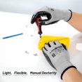 thumbnail image 4 of Guantes de trabajo de seguridad MANUSAGE ultrafinos grises talla M, 12 pares, 4 of 6