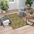 thumbnail image 1 of Floral Turkish Area Rug, Vintage Garden Plants Herbs Flowers Botanical Classic Design Illustration, Soft Carpet for Living Room Decor with Distressed Look, 5.2' X 7.6', Dark Orange, by Ambesonne, 1 of 4