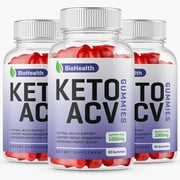 (3 Pack) BioHealth Keto ACV Gummies, Bio Health Advanced Weight Burning Formula, BioHealth Apple Cider Vinegar AVC, 180 Gummies