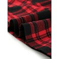 thumbnail image 7 of INSPIRE CHIC Women's Long Sleeves Handkerchief Hem Plaids Open Front Cardigan Red XS, 7 of 7