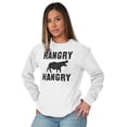 thumbnail image 2 of Unicorns Long Sleeve Tees Shirts T-Shirts Hangry Hungry Hippos Save Chubby, 2 of 6