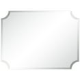 thumbnail image 4 of Empire Art Direct Frameless Rectangle Scalloped Beveled Wall Mirror - Clear 30 in. x 0.39 in. x 40 in., 4 of 13