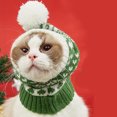 thumbnail image 5 of Dog Winter Hat Scarf Set Knitted Pet Christmas Warm Accessories, Cozy Neck Ear Warmer Hood for Small Medium Large Cats Dogs, Holiday Party Photo Outfit Cold Weather Gear L, 5 of 5