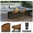 thumbnail image 3 of Homy Casa Set of 2 Swivel Barstools with Backrest and Footrest for Home Bar, Kitchen Island, and Dining Area, 3 of 5