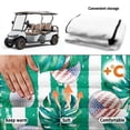 thumbnail image 6 of XYZCANDO Tropical Golf American Print Golf Cart Seat Cover | 4 Pockets Non-Slip Breathable Terry Cloth | 2-Seat Universal Fit For EZGO Club Car Yamaha, 6 of 8