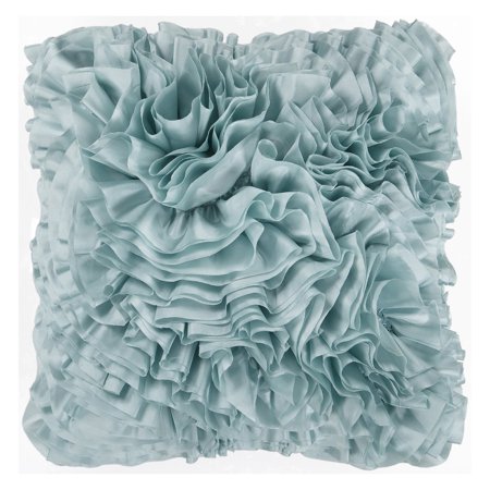 Surya Ruffles Decorative Pillow - Light Blue