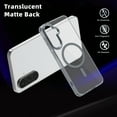 thumbnail image 2 of ELEHOLD Clear Magnetic Phone Case for Samsung Galaxy S25 Ultra, Compatible with Wireless Charging Slim Translucent Matte Back Shockproof Anti-Fingerprint Cover for Samsung Galaxy S25 Ultra,Grey, 2 of 6