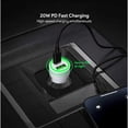 thumbnail image 2 of For Motorola Edge 2025 20W Car Charger PD + 2.4A USB with 3ft A to C cable, 2 of 7