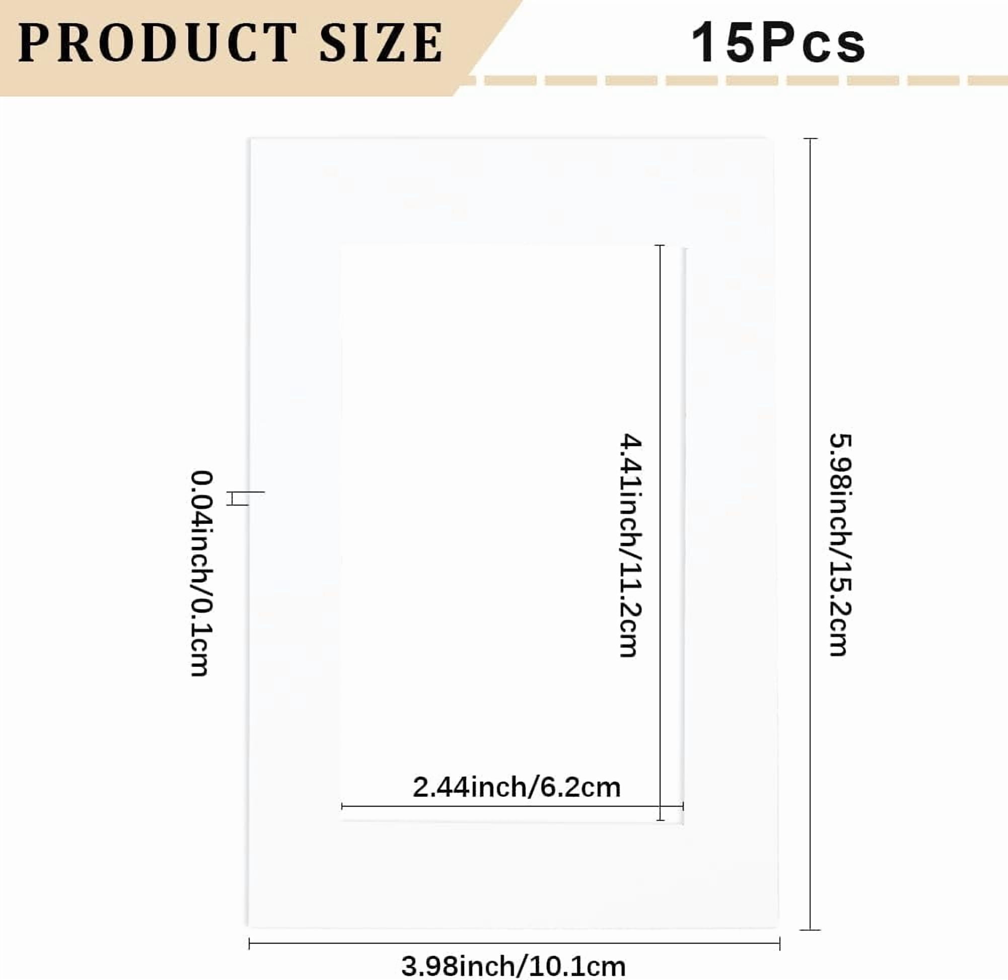 Hollow Rectangle Paper Picture Frame Accessories DIY Photo Frame for Wall  Decoration White 152x101x1mm - Walmart.com