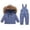 Blue, variant on vdgthytj Little Kids 2 Piece Snowsuits Full Zip Long Sleeve Hooded Snow Jacket Bib Snow Pants Boys Girls Outdoor Ski Outfits(1-2 Years,Pink)