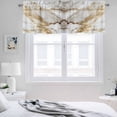 thumbnail image 3 of 2 Pack Abstract Art Valance for Window White Marble Pattern Gold Crack Rock Texture Kitchen Valance Rod Pocket Short Curtain Topper Decorative Window Treatment for Living Room Bedroom 54"x18", 3 of 8