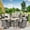 Beige, variant on 11 Piece Outdoor Patio Furniture Set Grey Wicker Patio Furniture-4 Wicker Swivel Rocker Patio Chairs with 4 Outdoor Ottoman and 1 Wicker Outdoor Couch & 2 Side Table, All Weather Patio Furniture Set