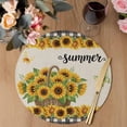 thumbnail image 3 of Sunflowers Round 15 Inch Placemats Set of 6, Farmhouse Retro Flowers Butterfly Checkered HeatResistant Non Slip Place Mats for Dining Table, Wipeable Braided Kitchen Table Mats for Housewarming, 3 of 9