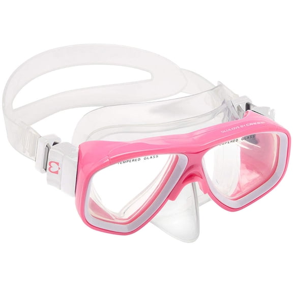 Used Cressi Brisa Kids Snorkeling Rocks Mask - Pink / White