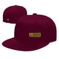 thumbnail image 4 of DouZhe Flat Brim Cap Snapback Hat, Traffic Warning Construction Prints Adjustable Red Adult Baseball Cap, 4 of 6