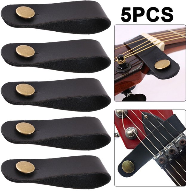 Diadema para Guitarra Folk Ukelele Cuero Microfibra Guitarra Eléctrica Banda para El Cuello (negro)