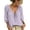 Purple, variant on Maplenight Womens Boho Tops V Neck Striped Tie‑Front 3/4 Sleeve Blouses Casual Vacation Tops