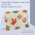 thumbnail image 3 of Yayeee Toggle Light Switch Wall Plate 2-Gang 4.56"x4.48" Decorative Outlet Cover, Orange Autumn Leaves, 3 of 7