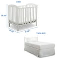thumbnail image 6 of Delta Children Gateway Mini Convertible Baby Crib with 2.75-inch Mattress, Bianca White, 6 of 9