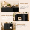 thumbnail image 6 of Modern Hidden Cat Litter Box Enclosure Cabinet with Dog-Proof Shelf & Power Outlet – Fits Most Automatic Self-Cleaning Litter Boxes, Side Table for Living Room, 6 of 8