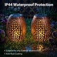 thumbnail image 6 of The Growing Ground 2 Pack Solar Lanterns Outdoor, Hollowed Metal LED Garden Decor Lanterns for Patio Yard Porch, Gifts for Women Mom Grandma, Bronze, 6 of 9
