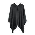 thumbnail image 2 of Styles I Love Women Ultra Soft Knit Poncho Sweater Pullover Cardigan Lightweight Wrap Topper for All Season (Black), 2 of 7