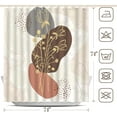 thumbnail image 6 of Modern Shower Curtains for Bathroom Decor - Washable Bohemian Shower Curtain Set with 12 Hooks for Abstract Art Apartment Essentials - Stylish White Boho Decor (Floral), 6 of 6