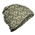 thumbnail image 1 of Olive Unisex Beanie, Tree Branches Drawn by Hand, Hiking Outdoors, Army Green Grey Yellow, by Ambesonne, 1 of 1