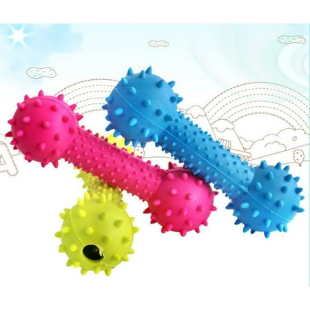 Outtop Pet Dog Puppy Rubber Dental Teeth Chew Bone Play Training Fetch Fun Toys