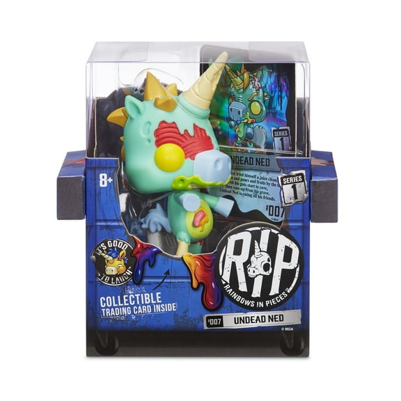 R.I.P. Rainbows in Pieces Gnarly, Messed Up, Dead Unicorn Character Undead Ned