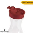 thumbnail image 3 of Impresserve 50 oz Clear Plastic Pitcher with Red Flip-Top Lid, Disposable Carafe Style, 1 Count, 3 of 7