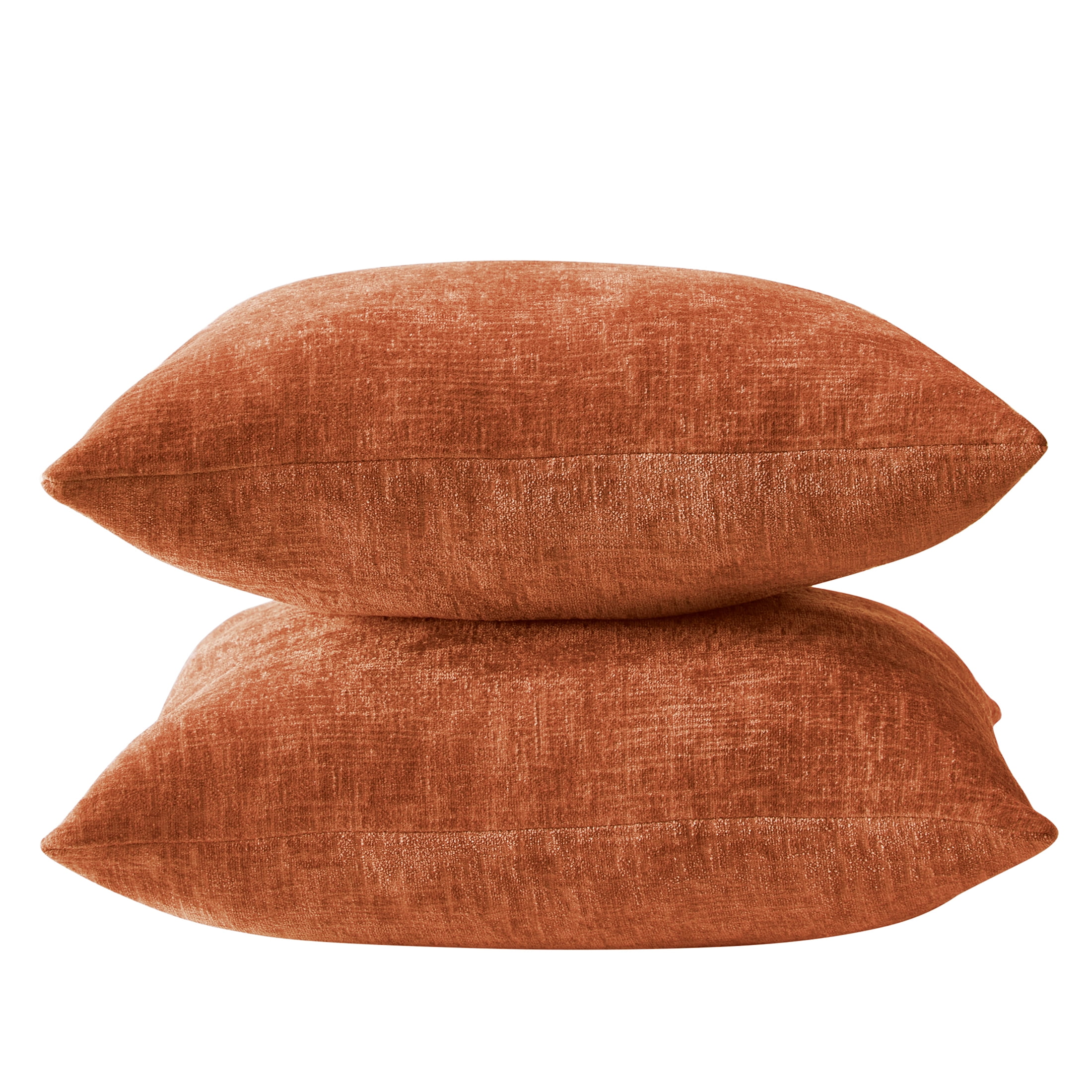 Mainstays 18" x 18" Orange Solid Chenille Decorative Pillows (2 Count) - Fall Pillows