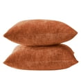 thumbnail image 3 of Mainstays 18" x 18" Orange Solid Chenille Decorative Pillows (2 Count) - Fall Pillows, 3 of 5