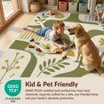 thumbnail image 4 of Design&I 8'x10' Washable Area Rug Olive Abstract Garden Motif Design Accent Geometric and Floral Contemporary Style for Living Room, Family Extra Large Skid-Resistant Low Profile, 4 of 7