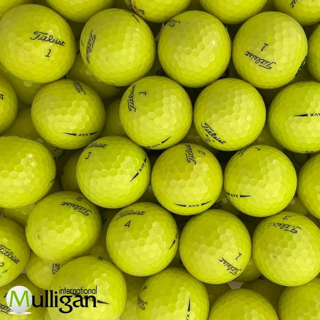 Mulligan - 75 balles de golf récupérées Titleist AVX AAA , Jaune