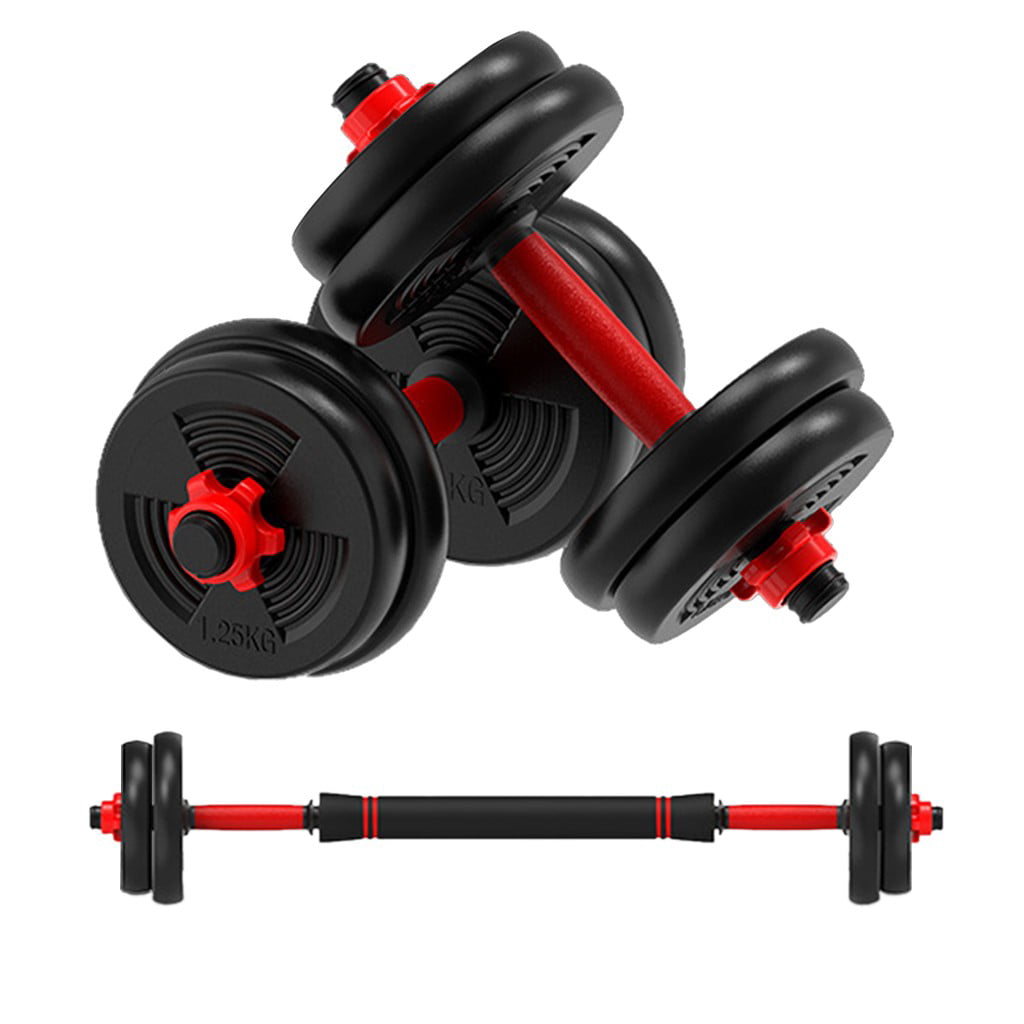 Adjustable 110lb Weight Dumbbell Set Home Body Fitness Workout Barbell Plates 