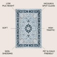 thumbnail image 3 of JONATHAN Y MODERN PERSIAN 3 x 5 Area Rug, Palmette Floral - Blue/Navy, MDP503E-3, 3 of 12