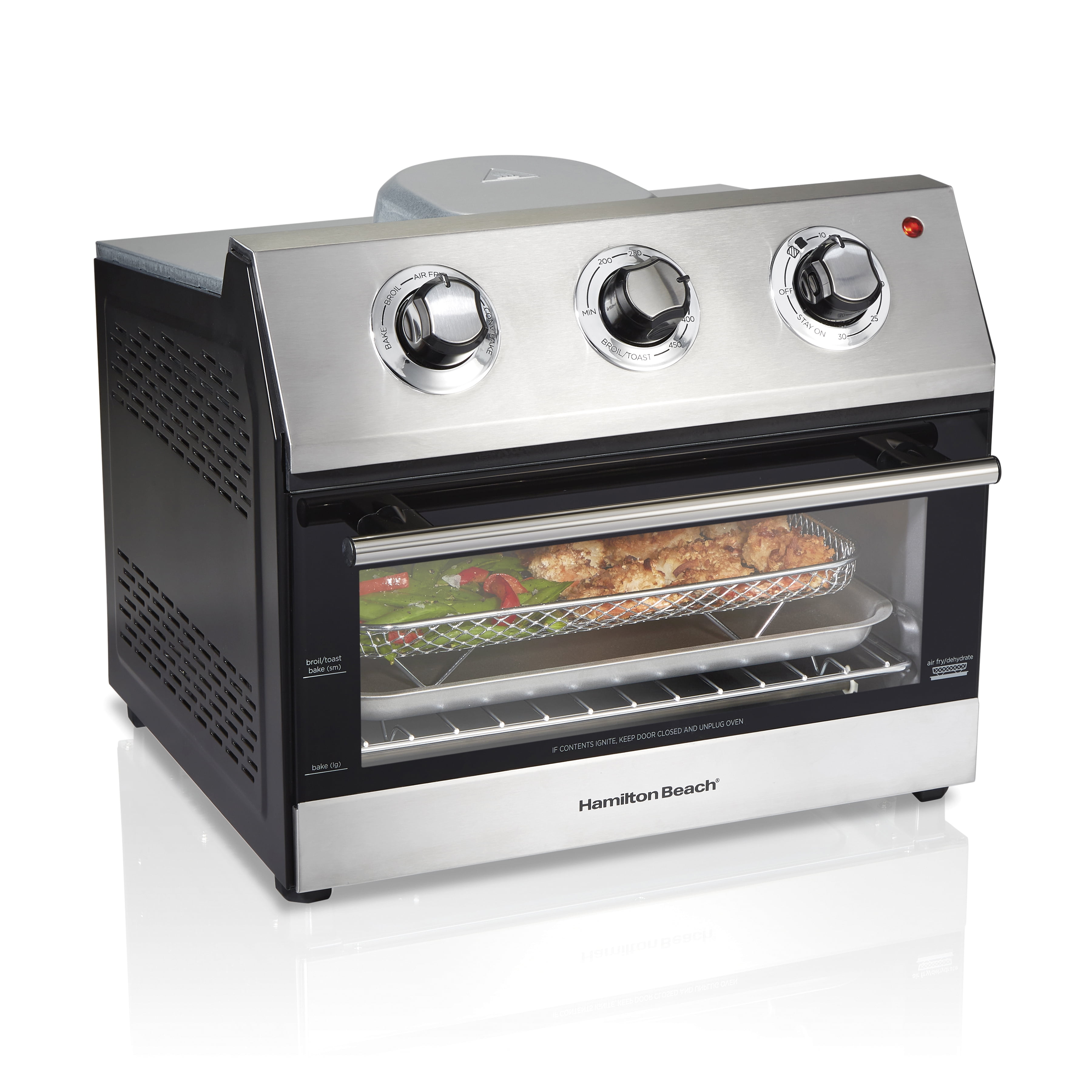 Hamilton Beach Air Fryer Toaster Oven, 6 Slice Capacity, Black