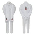 thumbnail image 3 of Baby Boy Christening Formal White Single Breasted Suit Silver Gold Guadalupe on Stole & Back Sm-20, 3 of 4