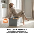 thumbnail image 4 of Alvantor Foldable Storage Ottoman Bench With PVC Material, 42-Gal Capacity, 660lbs Load, 4 of 7