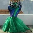 thumbnail image 1 of Femmes Princesse Sirène Cosplay Costume Fête Robes à Paillettes Queue de Poisson Jupe, 1 of 5