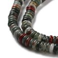 thumbnail image 4 of Natural African Bloodstone Beads Strands Rondelle 6~6.5x2~2.5mm Hole: 1.2mm about 156~158pcs/strand 15.12~15.20 inch(38.4~38.6cm), 4 of 5