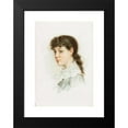 thumbnail image 2 of Alfred Turner 14x18 Black Modern Framed Museum Art Print Titled - Female Head No. 2 Brunette (ca. 1861-1897), 2 of 5