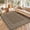 Dark Brown, variant on Linen Color Jute Runner Rug 2x6FT – Modern Scalloped, Machine Washable, Low Pile, Non-Slip Neutral Edgeed Carpet for Entryway, Kitchen, Hallway, Bedroom, Indoor/Outdoor, Mark Resistant
