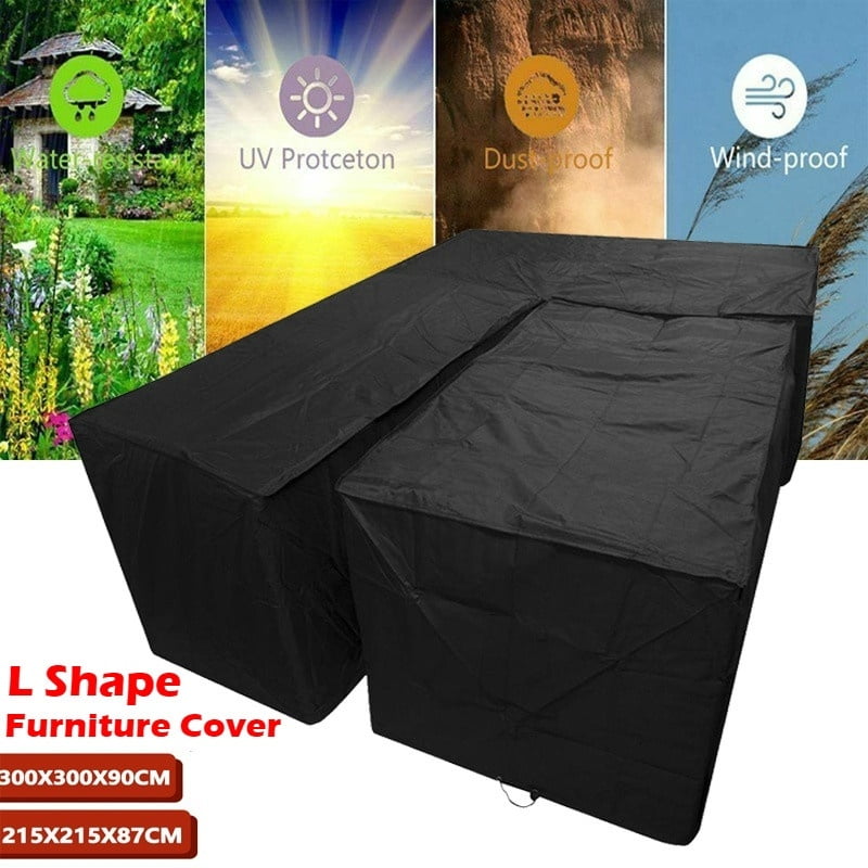 Outdoor L Shape Furniture Cover Waterproof Garden Patio Sofa Protective