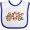 White and Royal, variant on Inktastic Candy Cane Joy Boys or Girls Baby Bib