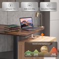 thumbnail image 4 of 63" Electric Standing Desk with 3 Memory Heights and 2 Hanging Hooks, Adjustable Height Sit Stand Home Office Desk,Rustic Brown, 4 of 8