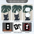 thumbnail image 3 of Yayeee Toggle Light Switch Wall Plate 1-Gang 4.5"x2.7" Home Decorative Outlet Cover, Black Cat Plants, 3 of 7