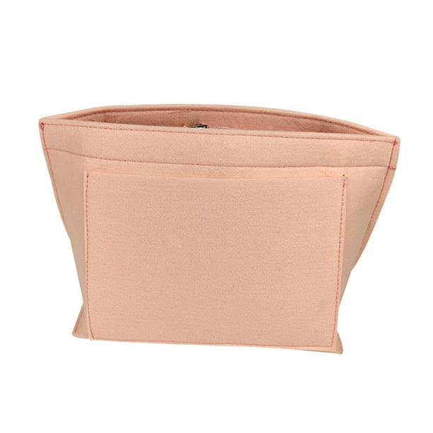 Bolsa interior organizadora para cosméticos, forro compacto para bolso de mano rosa