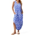 thumbnail image 3 of Fantaslook Summer Maxi Dresses for Women V Neck Tank Dress Vacation Beach Floral Sundresses with Pockets, 3 of 9
